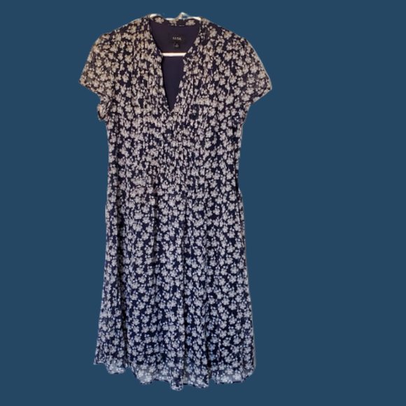 MSK Dresses & Skirts - MSK Navy Flare Floral Dress, Midi, Lined, Women's 12, NWT